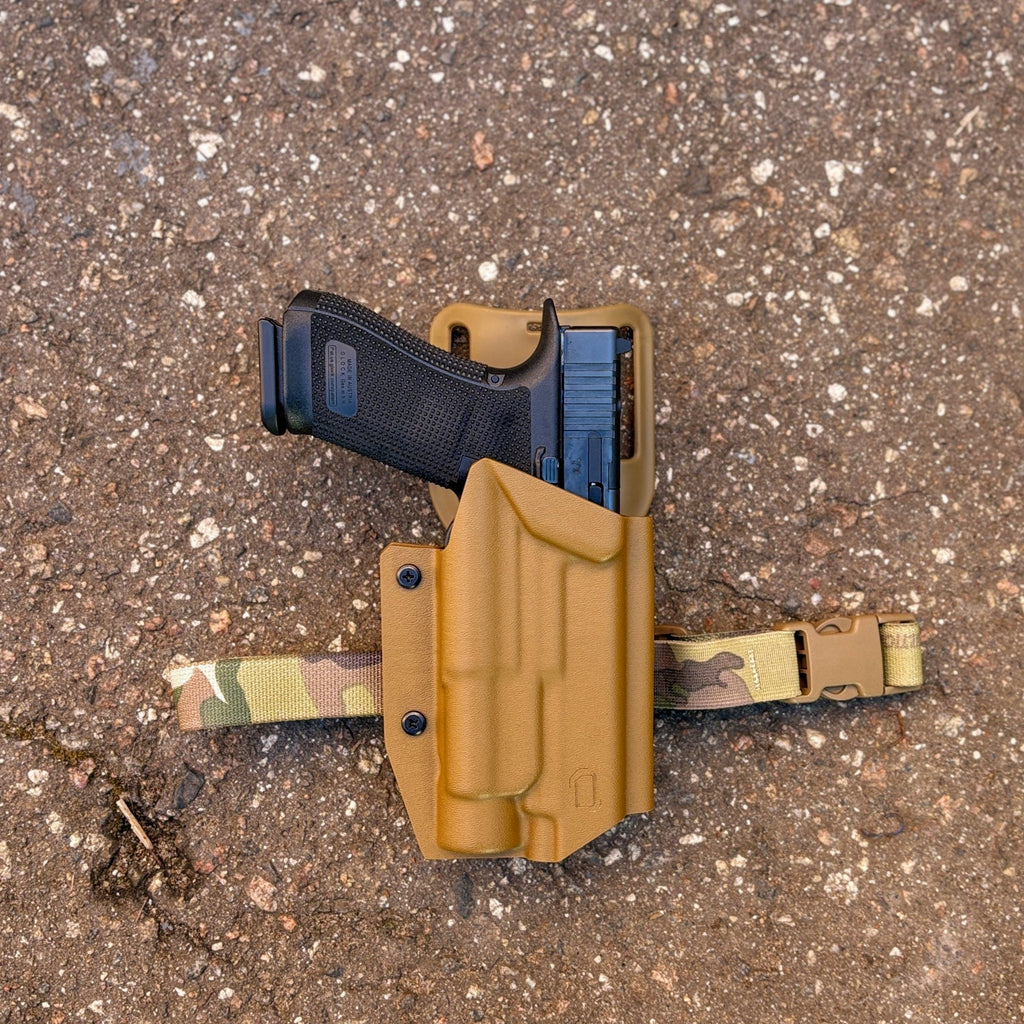 NEW: PANNELTAC OWB MID-DROP Holster - GLOCK 17/TLR-1 + TS-2