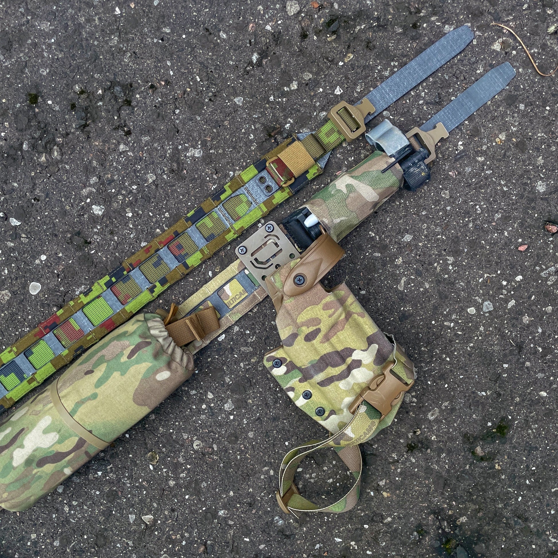 PANNELTAC STRIDE belt in both MultiCam and ESTDCU colorway