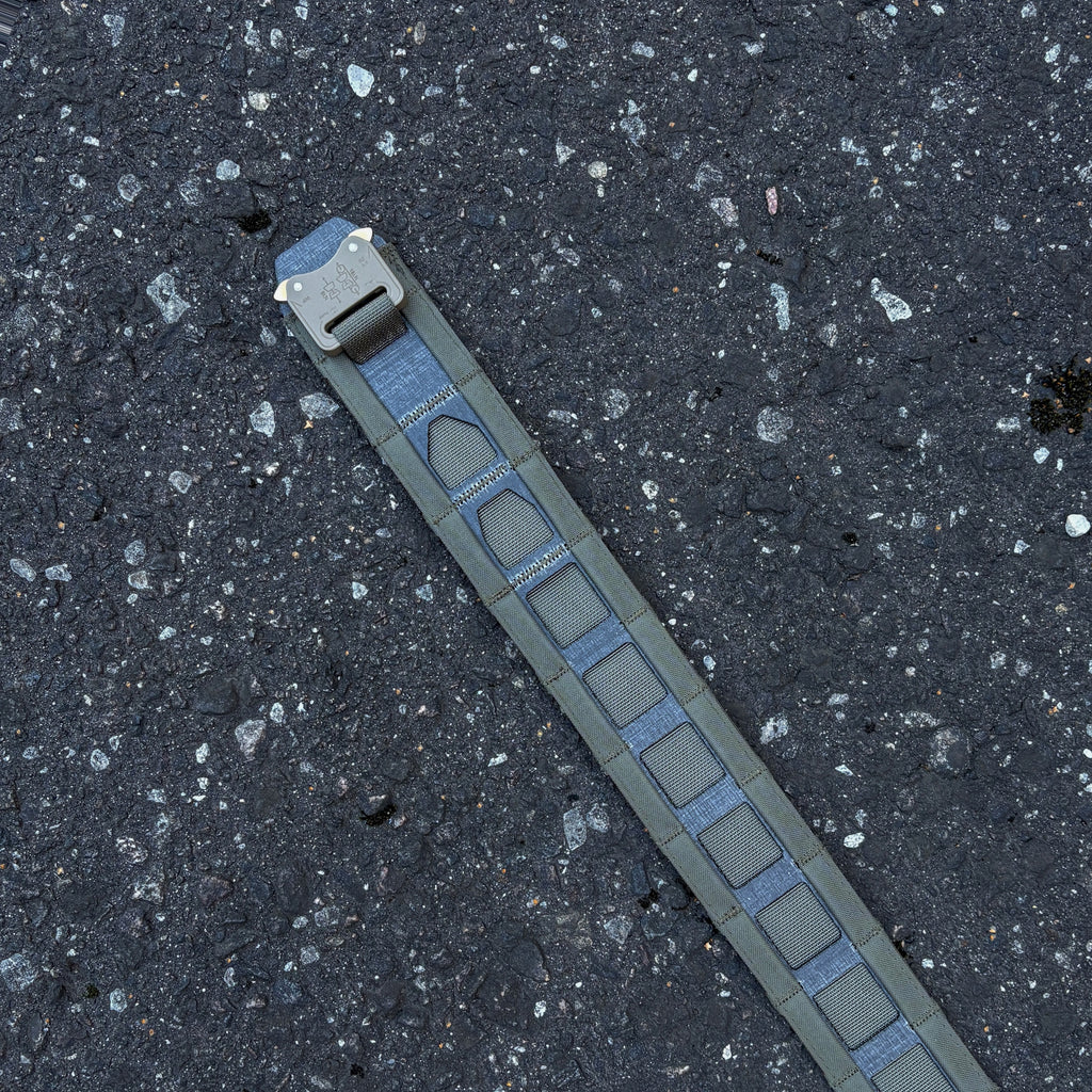  PANNELTAC STRIDE belt in Ranger Green with Austrialpin COBRA ProStyle buckle