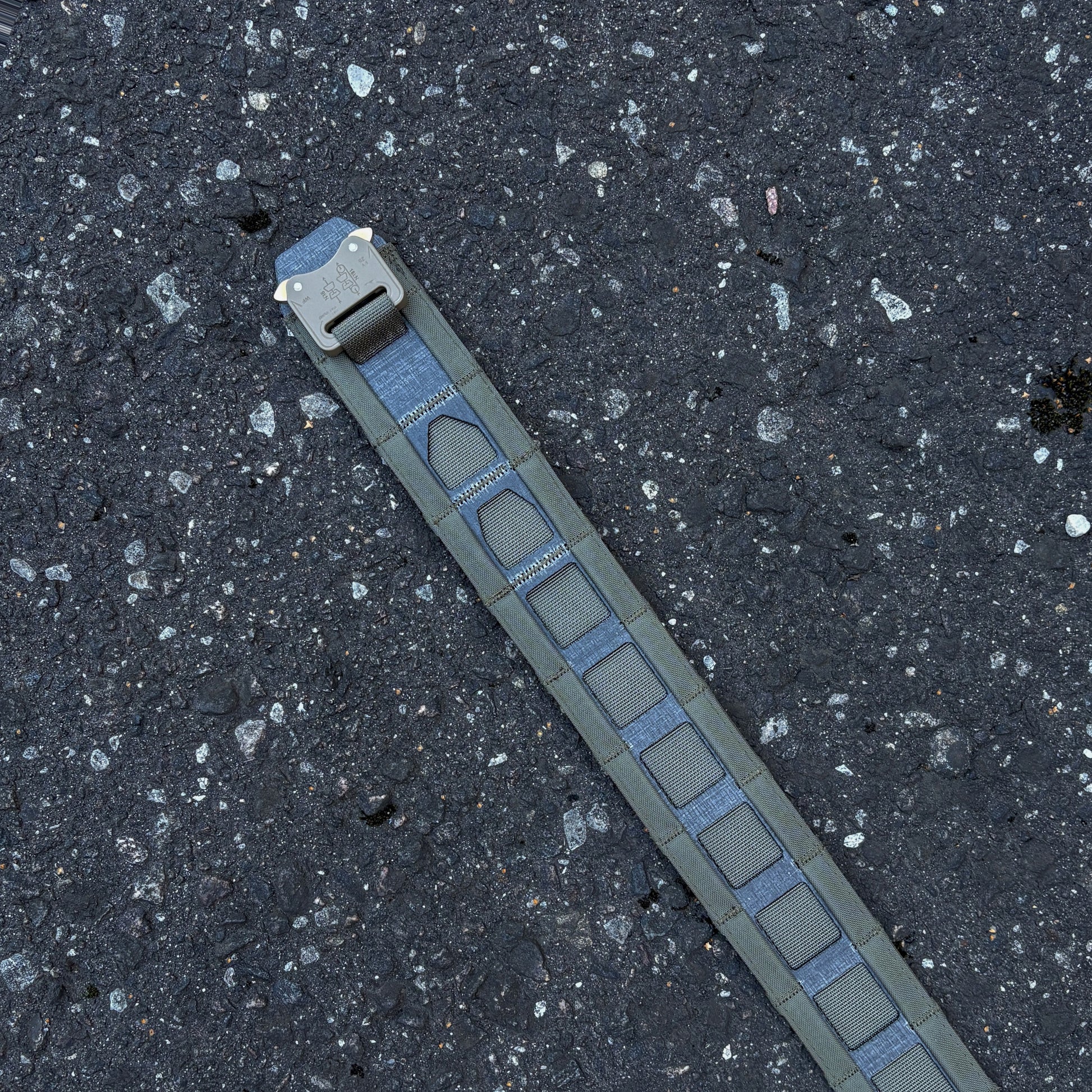  PANNELTAC STRIDE belt in Ranger Green with Austrialpin COBRA ProStyle buckle