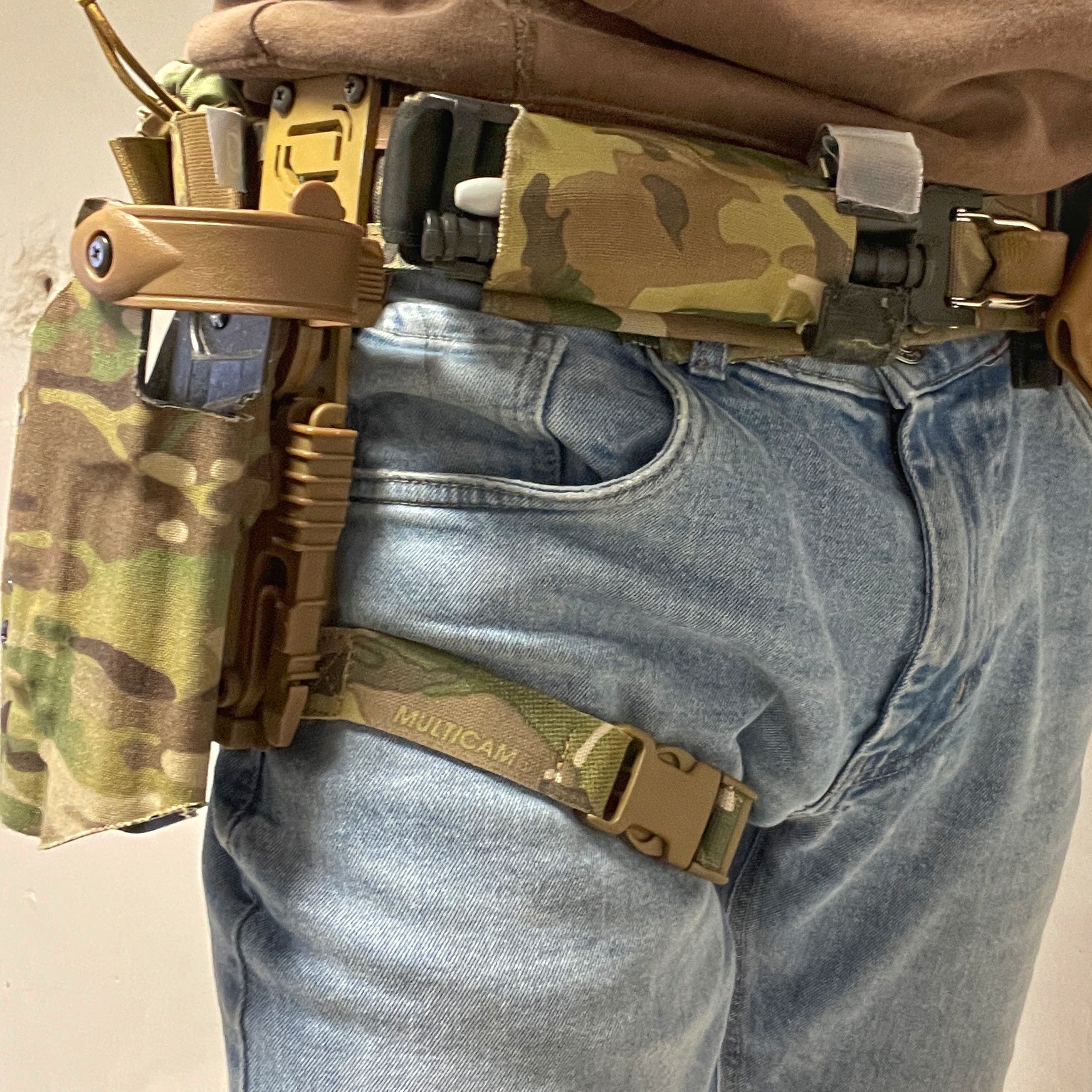 PANNELTAC Holster Drop Mount HDM-1, LVL-2 KYDEX holster and Horizontal TQ Belt Sleeve TQBS-1